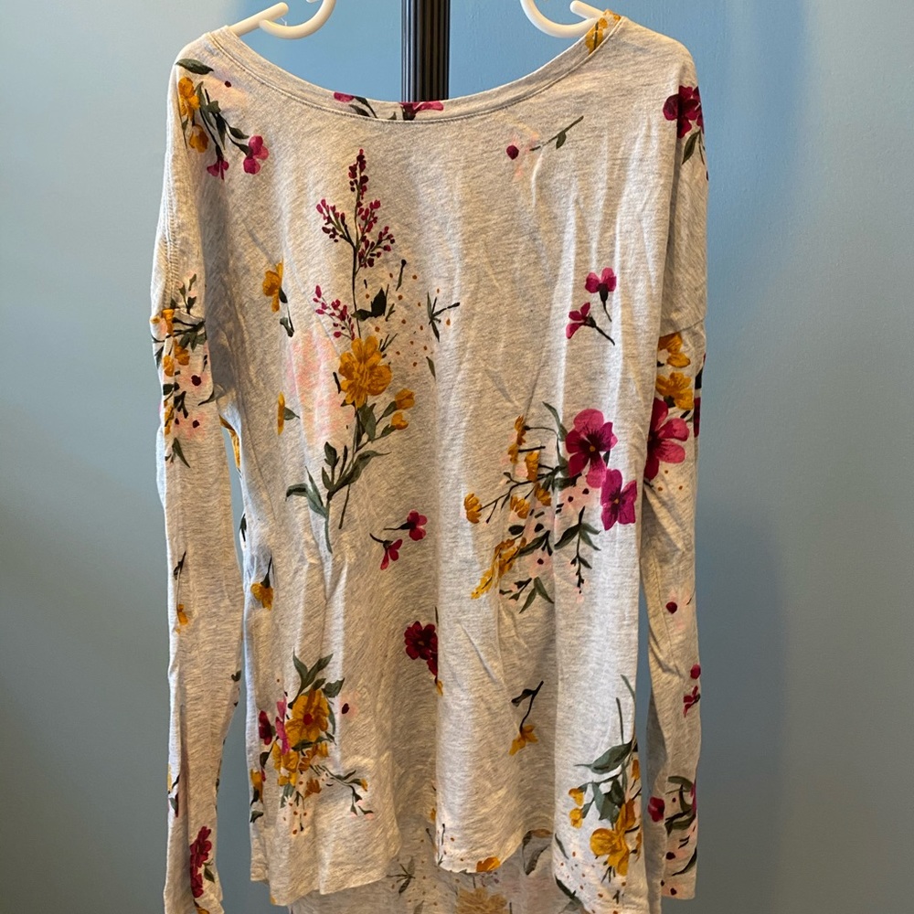 Gray flowered shirt